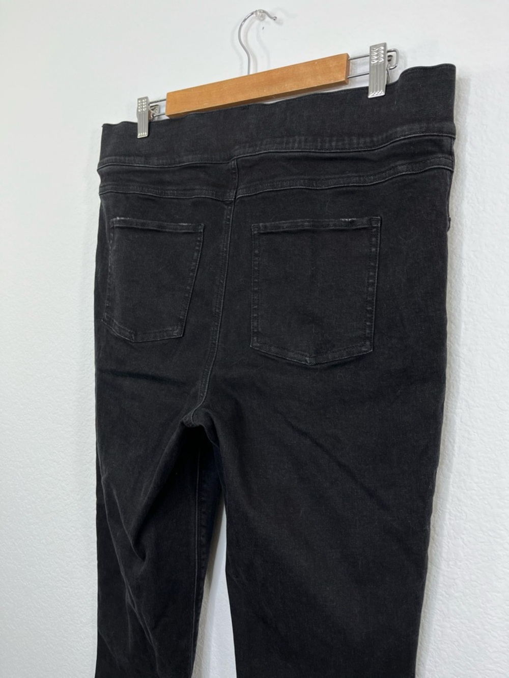 Spanx Distressed Skinny Jeans‎ Pull On Women’s 1X Black Stretch 20213P - Picture 6 of 10